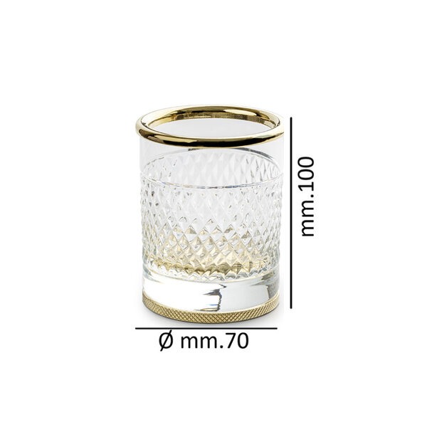 Стакан для зубных щеток Boheme Aura 10252-G, золото