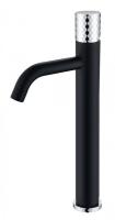 Смеситель Boheme Stick 122-BCR для раковины высокий, черный, (black diamond chrome)