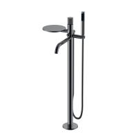 Смеситель Boheme Stick 129-SGM.3 для ванны и душа, с душевым гарнитуром, shine gun metal