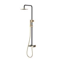 Душевая стойка Boheme Stick 128-BG.2, Black touch gold, c ручкой Touch