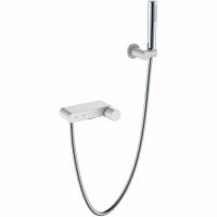 Смеситель Boheme Stick 123-WCR для ванны и душа, с душевым гарнитуром, White diamond chrome