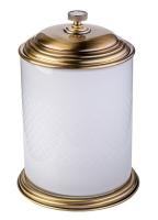 Мусорное ведро Boheme Royal Cristal 10934-BR стекло, бронза, белый