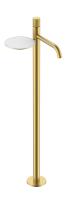 Смеситель для раковины напольный Boheme Stick SPIRALE 120-MG.4 матовое золото