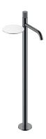 Смеситель для раковины напольный Boheme Stick LINEA 120-SGM.3 вороненая сталь глянец
