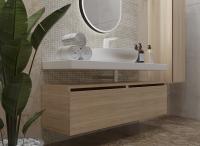 Ящик под столешницу 140см LIGHT OAK Armadi Art Vallessi UNO-S 897-140-L вороненая сталь