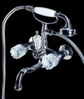 Смеситель для ванны Boheme Crystal 273-CRST, с душевым гарнитуром, хром