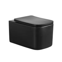 Унитаз подвесной Boheme Mane 970-SET-B, сиденье микролифт, цвет черный матовый