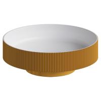 Раковина Boheme Corian 801-R-G, 40 см накладная, цвет золотой