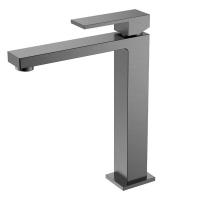 Смеситель для раковины Boheme Qubic, вороненая сталь, gun metal, 472-GM