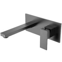 Смеситель для раковины Boheme Qubic, вороненая сталь, gun metal, 475-GM
