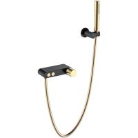 Смеситель Boheme Stick 123-BG для ванны и душа, с душевым гарнитуром, Black diamond gold