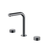 Смеситель для раковины Boheme Stick TOUCH на 3 отв. 152-SGM.2 вороненая сталь глянец
