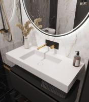 Столешница моноблок FLAT ST 100см (1004*452*100) 888-100 белый