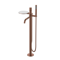 Смеситель напольный Boheme Stick ручка SPIRALE 129-BRB.4 брашированная бронза