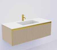 QUATRO 1 120CM тумба рифл DAPHNE профиль + внутр. подсв. 790-M1-120-RIB-D-MG-LED DAPHNE