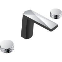 Смеситель для раковины Boheme Venturo 150-BCR-DIAMOND, ручка DIAMOND, цвет черный/хром