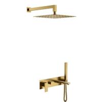 Душевой комплект Boheme Qubic 474-BR, С ВНУТРЕННЕЙ ЧАСТЬЮ, цвет Matt Bronze