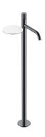 Смеситель для раковины напольный Boheme Stick SPIRALE 120-SGM.4 вороненая сталь глянец