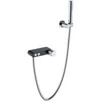 Смеситель Boheme Stick 123-BCR для ванны и душа, с душевым гарнитуром, Black diamond chrome