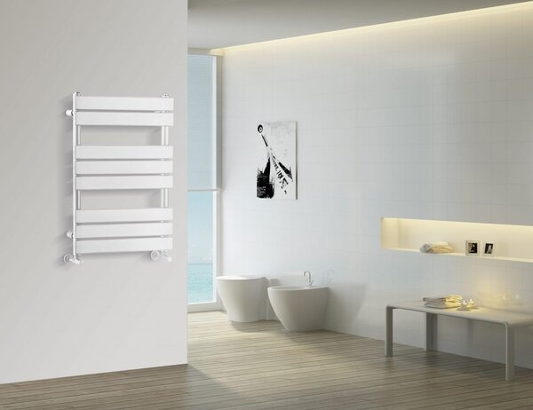 Полотенцесушитель водяной Boheme Venturo 80 x 50 см, ширина 55 см, высота 80 см, белый матовый, 720-MW