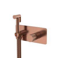 Гигиенический душ Boheme Stick ручка TOUCH 127-CB.2 со смесителем С ВНУТРЕННЕЙ ЧАСТЬЮ, брашированная медь