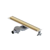 Душевой трап (лоток) Boheme Premium Linear, 60 см, в комплекте с решеткой под плитку, цвет золото, 982-60-G