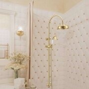 Душевой гарнитур Boheme Imperiale 402 с верхним душем 20 см, 1 режим лейки, золото