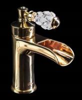 Смеситель для раковины Boheme Vogue 211-CRST Crystal, золото