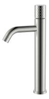Смеситель для раковины Boheme Stick 122-NB, высокий, цвет никель брашированный c ручкой Diamond