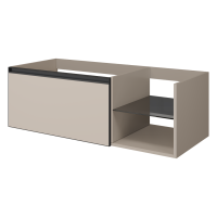QUATRO 6 120см (80+40) тумба DAPHNE профиль антрацит c подсветкой 790-M6-120-D-A-LED DAPHNE