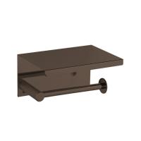 Держатель туалетной бумаги Boheme Uno с полкой, Shine Gun Metall, 10971-SGM