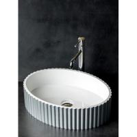 Раковина Boheme Monaco 878-S, 50 см, накладная, цвет белый/серебро