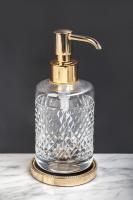 Дозатор жидкого мыла Boheme Murano Cristal настольный, золото, 10228