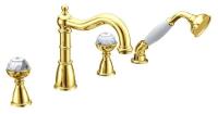 Смеситель Boheme Imperiale 392 для ванны на 4 отверстия, золото