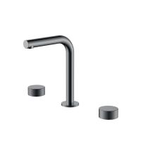 Смеситель для раковины Boheme Stick SPIRALE на 3 отв. 152-SGM.4 вороненая сталь глянец