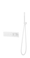 Термостатический смеситель с ручным душем Boheme Fushion Termo MATT WHITE 131-SYS-MW белый