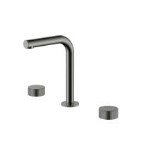 Смеситель для раковины Boheme Stick LINEA на 3 отв. 152-GM.3 вороненая сталь