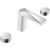 Смеситель для раковины Boheme Venturo 150-WCR-DIAMOND, ручка DIAMOND, цвет белый/хром