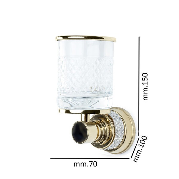 Стакан для зубных щеток Boheme Aura 10244-G, золото