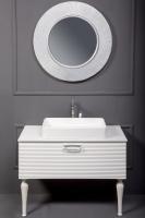 Тумба Armadi Art Linea 100 белая + Золото 842-100-WG белый