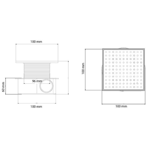 Душевой трап (лоток) Boheme Smart Design 984-10-CR, 10 см, цвет хром
