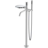 Смеситель Boheme Stick 129-WCR для ванны и душа, с душевым гарнитуром, White diamond chrome