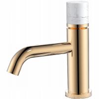 Смеситель для раковины Boheme Stick 121-G-MR-W, Gold Mramor White