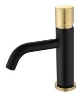 Смеситель для раковины Boheme Stick 121-BG.2, черный, (black touch gold)