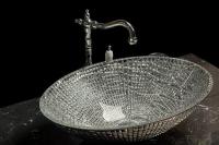 Раковина Boheme NeoArt 815 51 см накладная, серебро