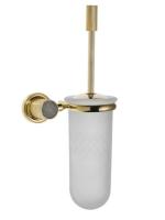 Ершик для унитаза Boheme Royal Cristal 10933-G-B настенный, золото, черные кристаллы