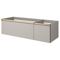 QUATRO 2 140см (100+40) тумба CASHMERE профиль c подсветкой внутри 790-M2-140-CM-MG LED CASHMERE