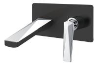 Смеситель для раковины Boheme Venturo 375-B, встраиваемый, черный, хром