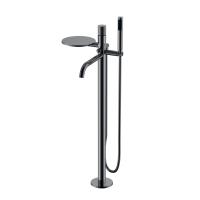 Смеситель Boheme Stick 129-SGM.4 для ванны и душа, с душевым гарнитуром, shine gun metal