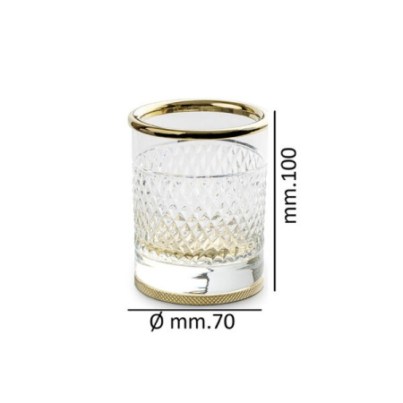 Стакан для зубных щеток Boheme Aura 10252-G, золото